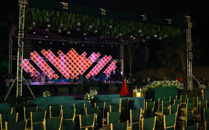 Stage and Backdrop — Sangeet decor — Zuri